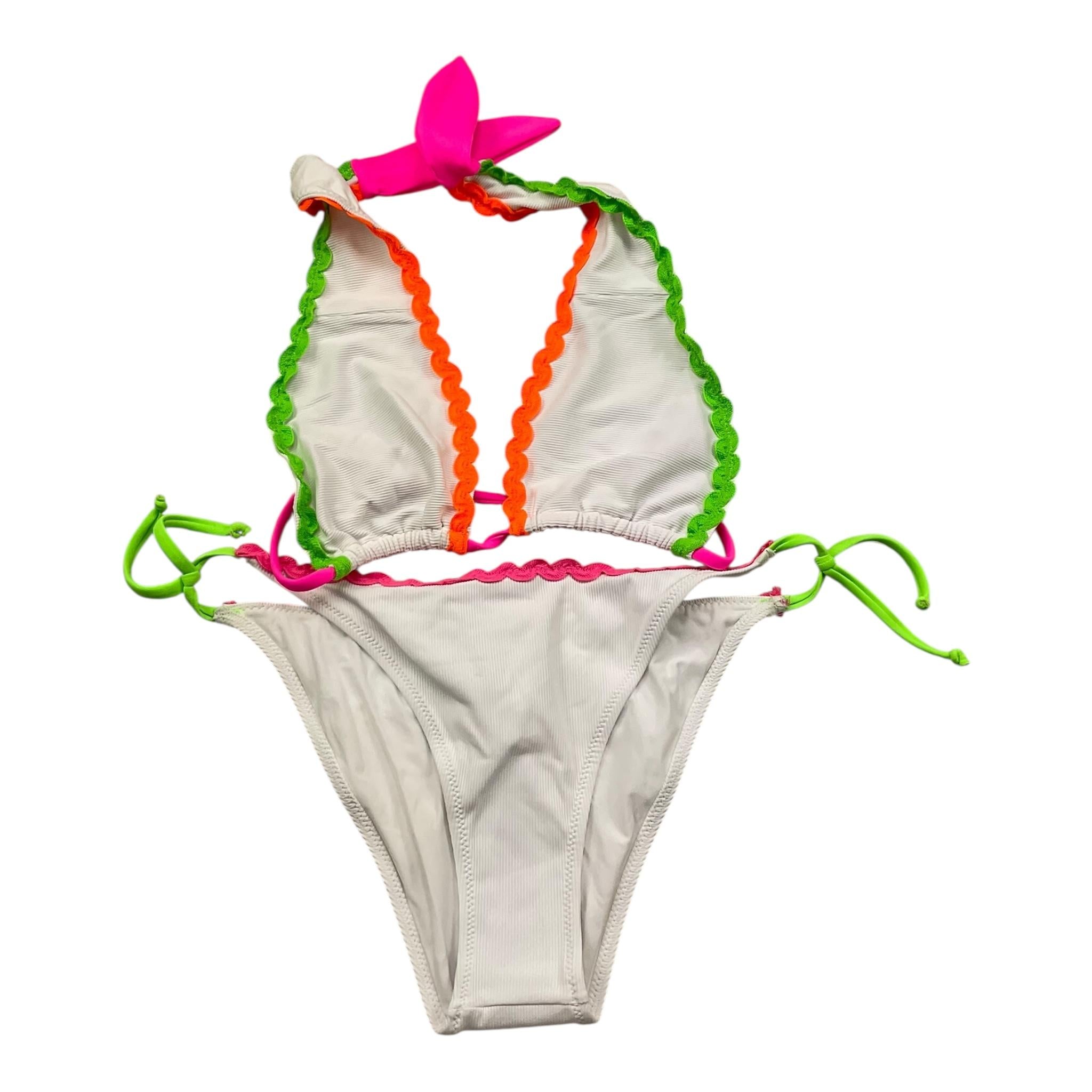 Saint Barth Costume 2 Pezzi Triangolo-Mutandina Tinta Unita per Bambina WAVE BIANCO SAINT BARTH 