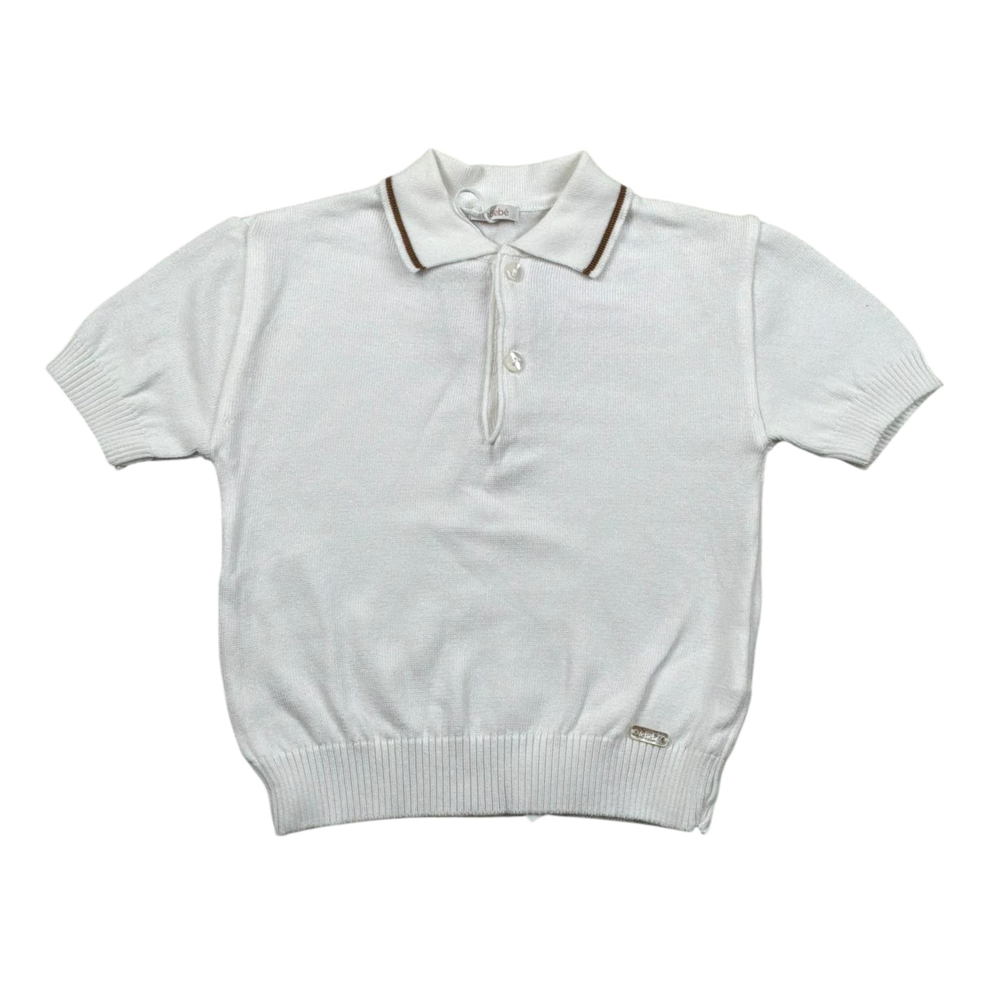 Le Bebe Polo Mezza Manica Tinta Unita per Neonato LBB4950 BIANCO LE BEBE 