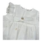 Barcellino Abito Mezza Manica Tinta Unita  per Neonata 121407 BIANCO BARCELLINO 
