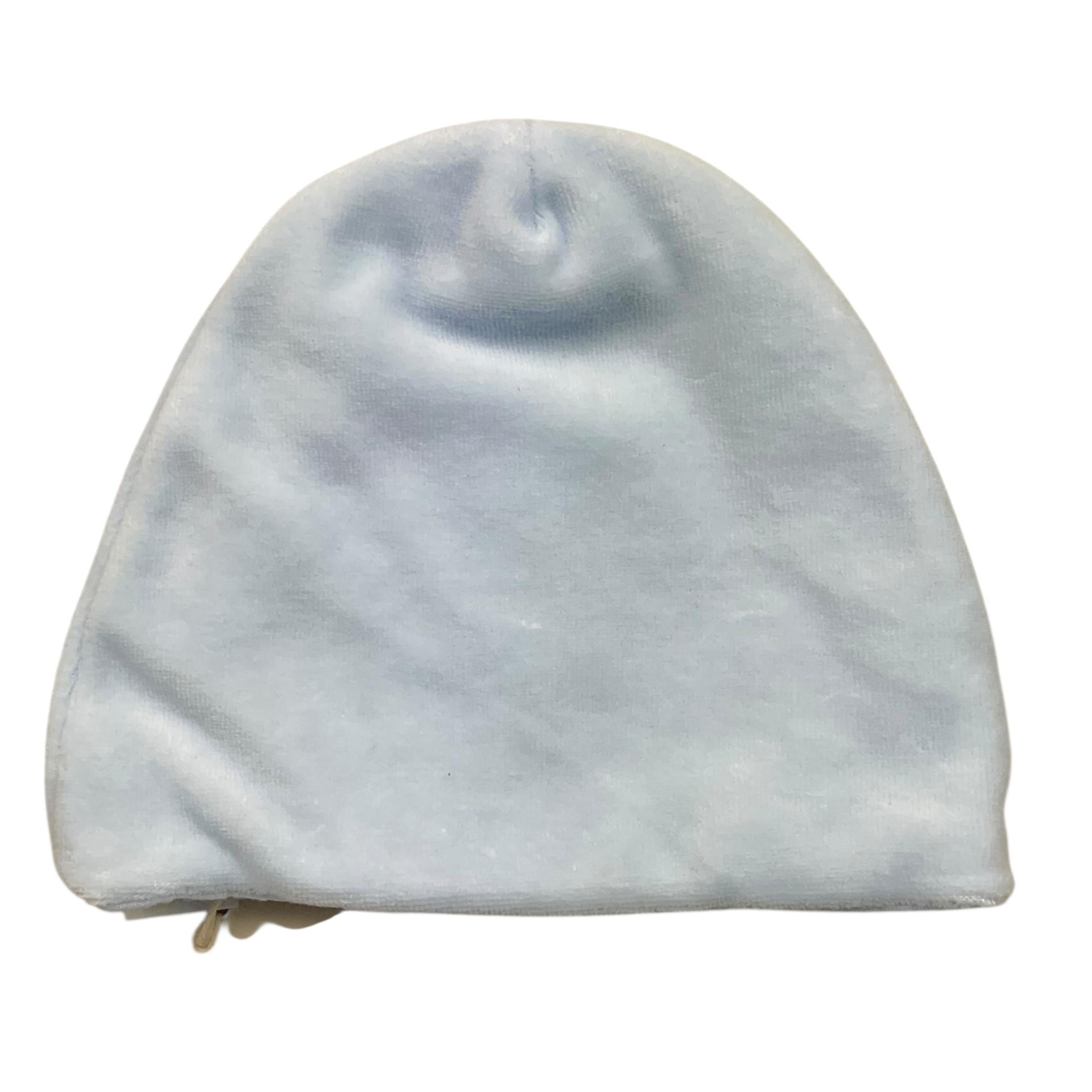 NANAN cappello tinta unita con stampa in velluto Azzurro per Neonato I24013PCA AZZURRO NANAN 