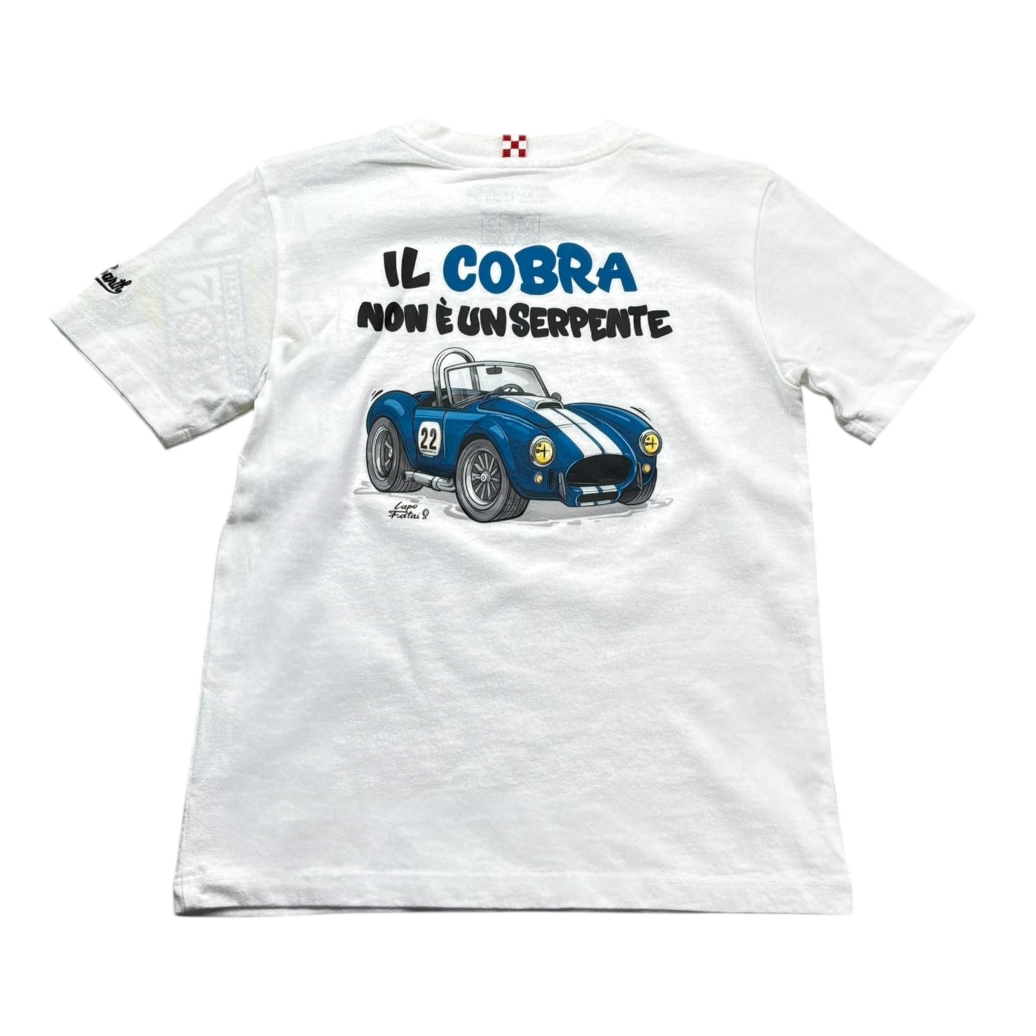 Saint Barth T-Shirt Girocollo Tinta Unita con Stampa per Bambino 00646LL BIANCO SAINT BARTH 