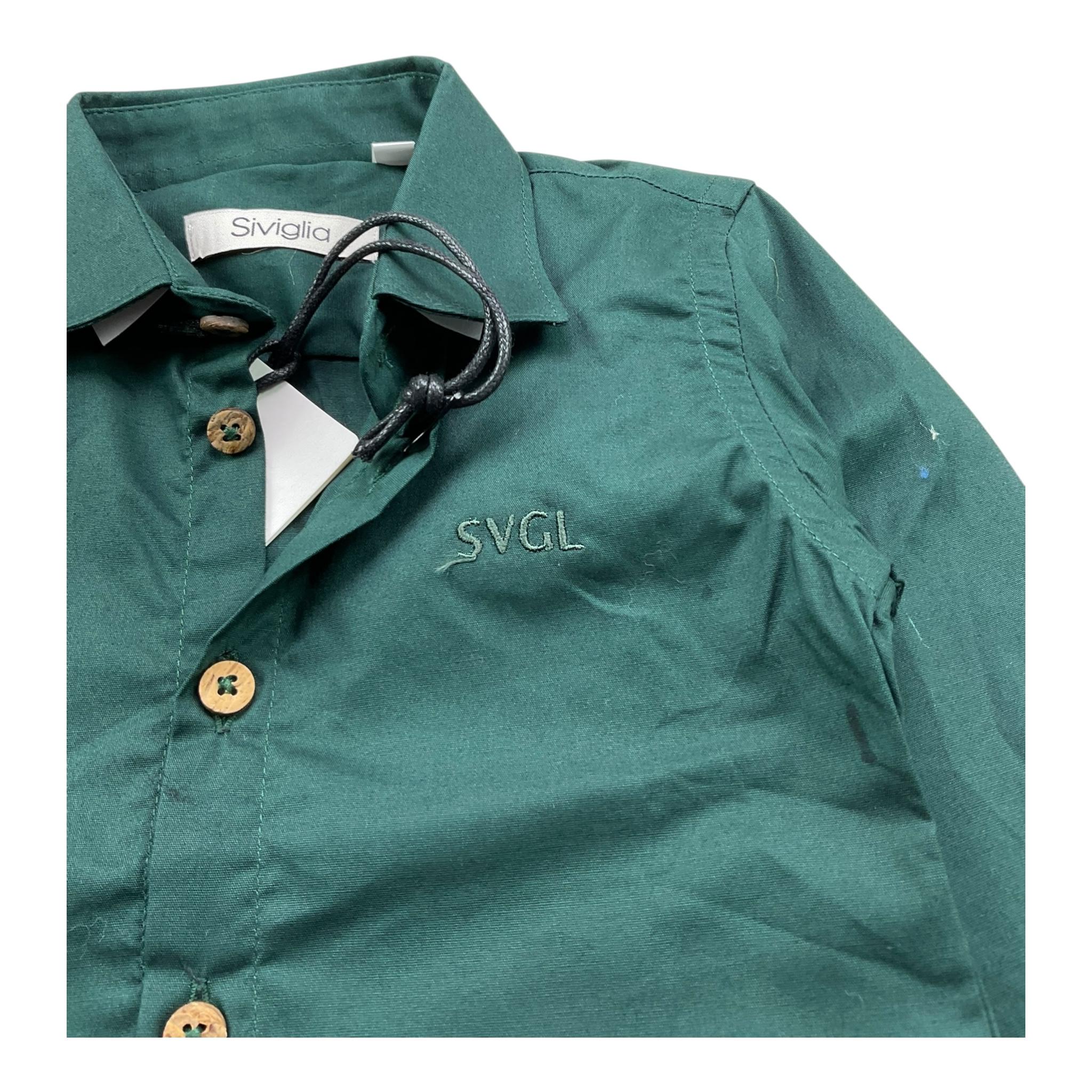 SIVIGLIA camicia tinta unita manica lunga Verde per Neonato SVNSH16163 VERDE SIVIGLIA 