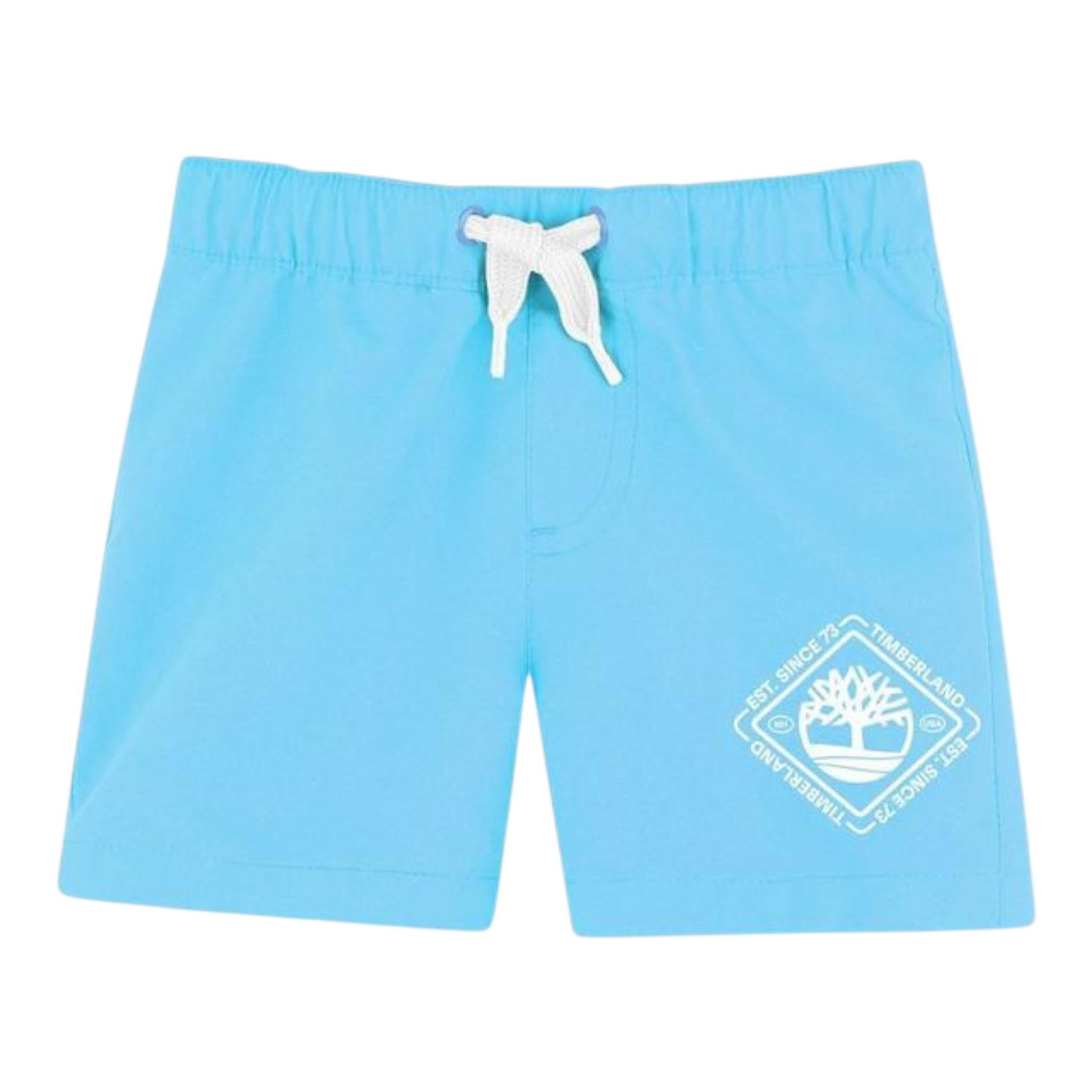 Timberland Costume Tinta Unita con Logo per Neonato T60481 AZZURRO TIMBERLAND 