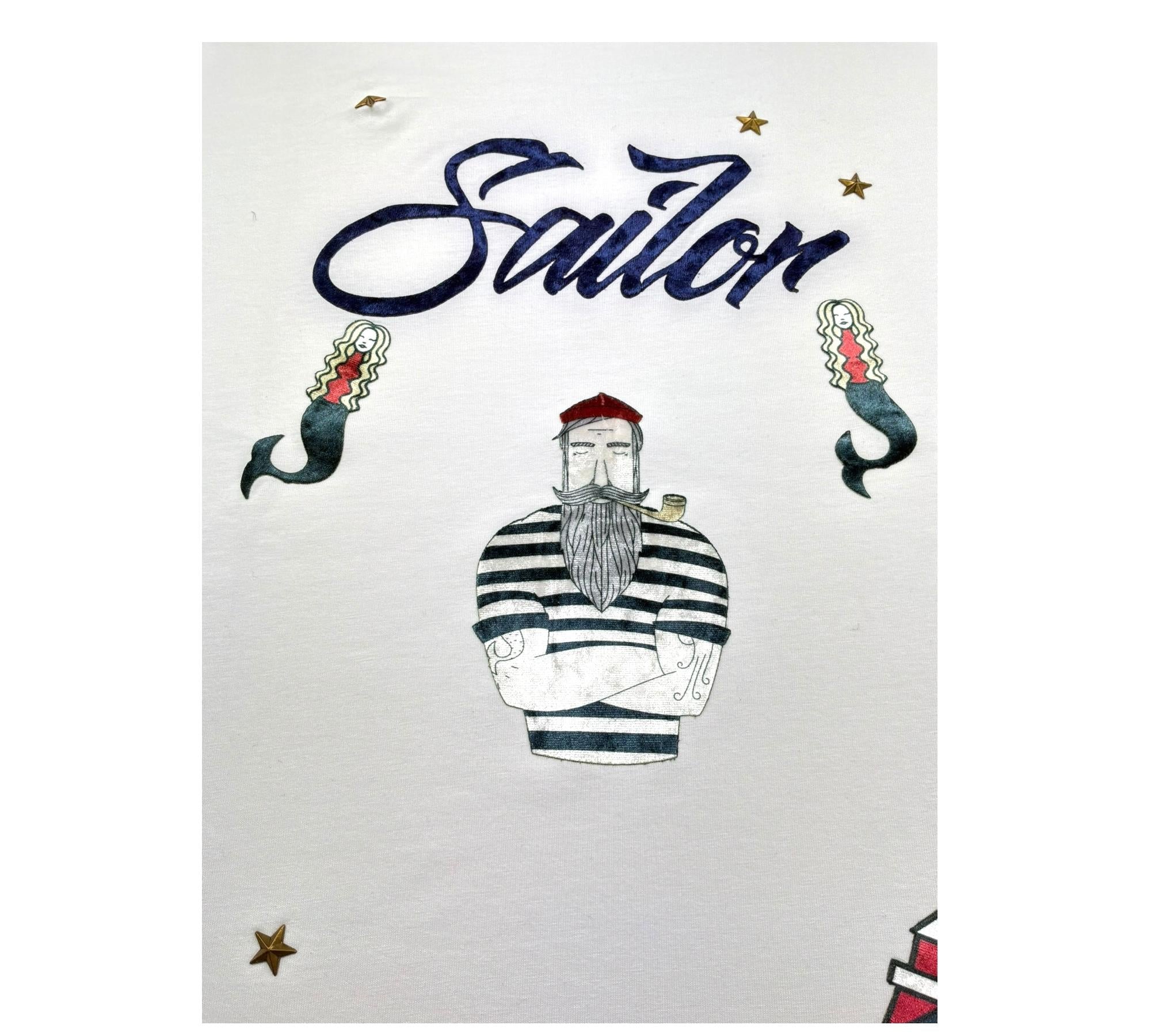 Monnalisa T-Shirt Girocollo Tinta Unita con Stampa per Bambino 253602 BIANCO MONNALISA 