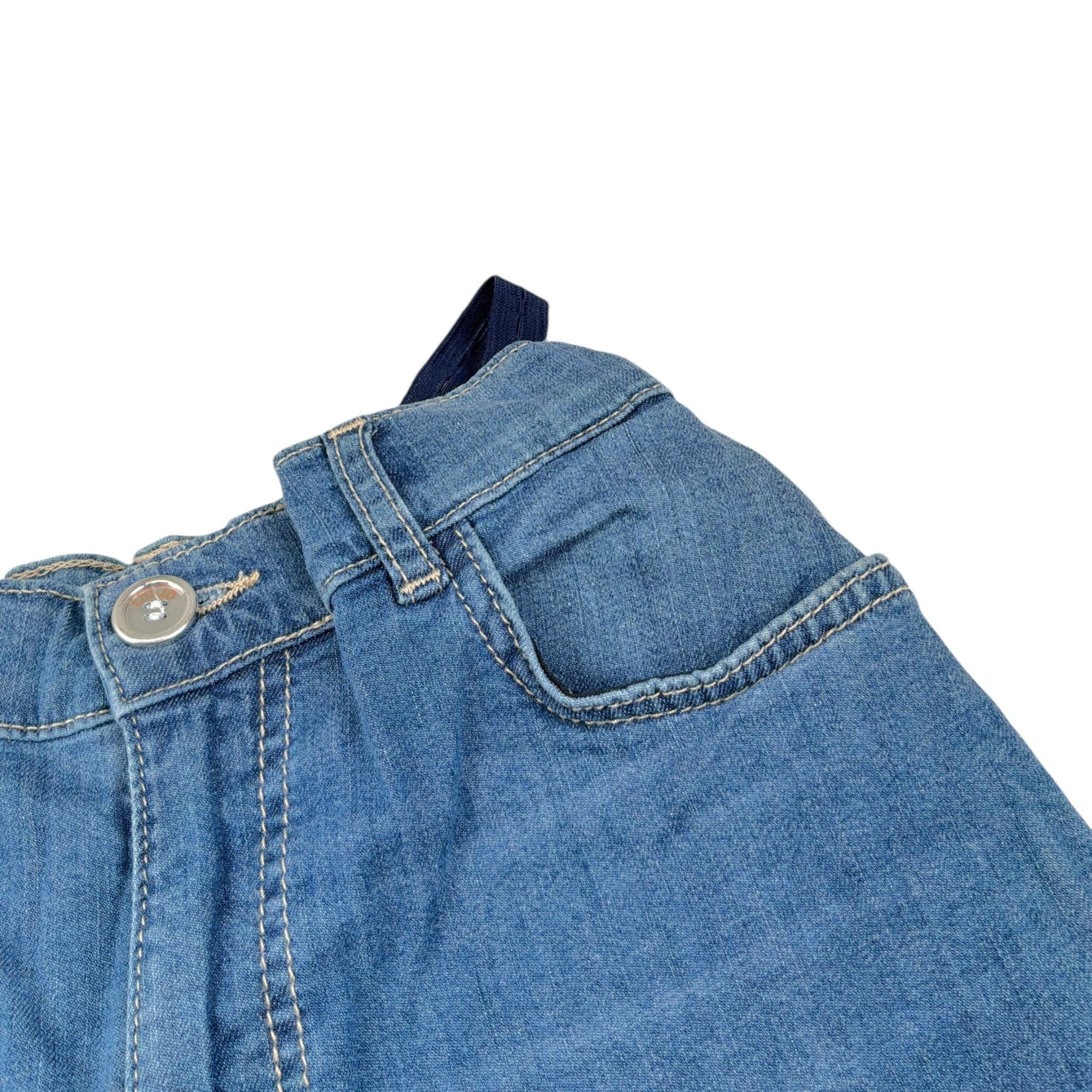 Liu Jo Short In Denim tinta unita con Girovita Regolabile Blu per Bambina GA5100 BLU LIU JO 