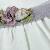 Amaya Abito Mezza Manica Tinta Unita con Tulle per Neonata 532215 BIANCO AMAYA 