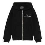 John Richmond Felpa Tinta Unita con Zip E Cappuccio per Neonato RBP25004FEX NERO JOHN RICHMOND 