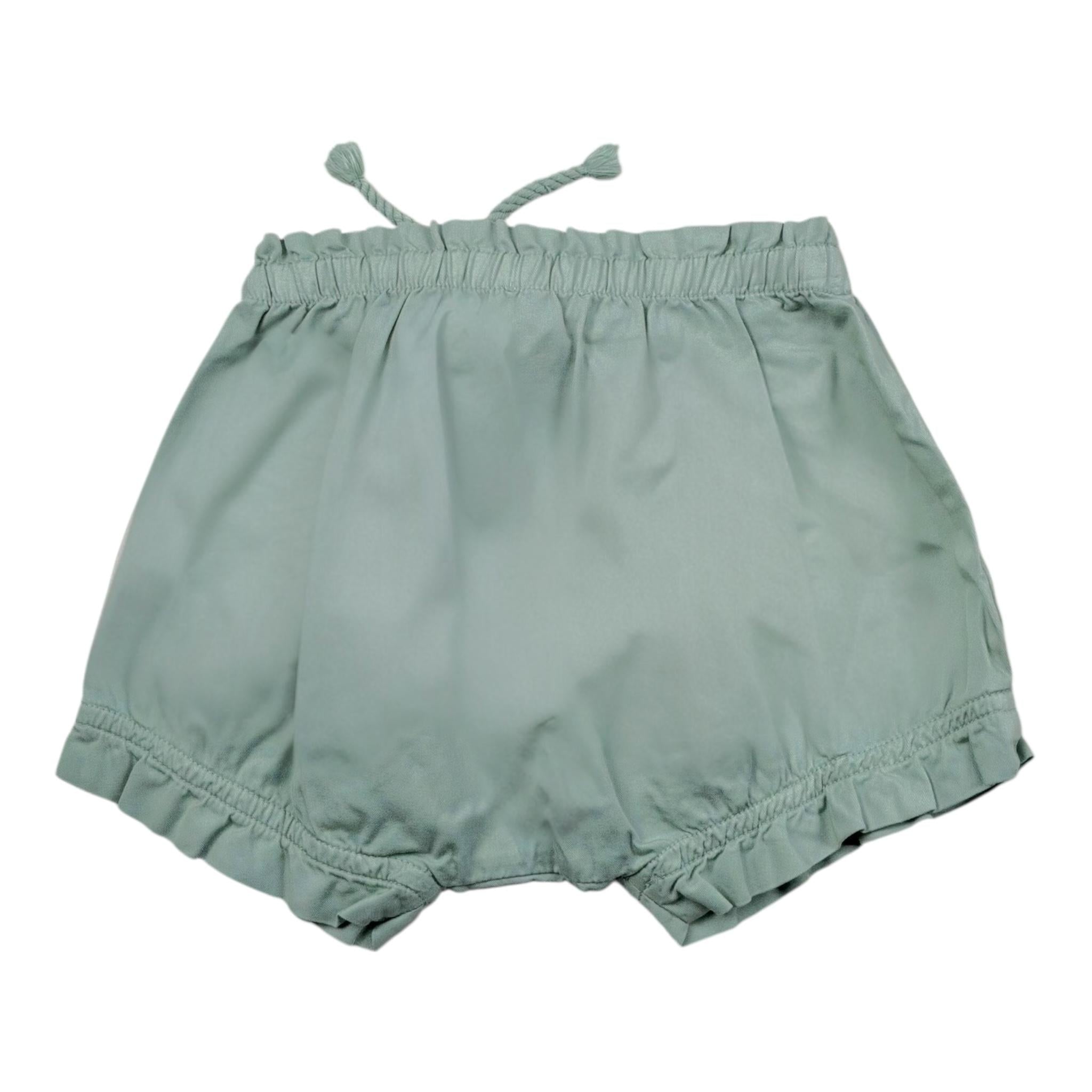 Laranjinha Short Tinta Unita con Elastico In Vita per Neonata 92908V5802U63 VERDE LARANJINHA 