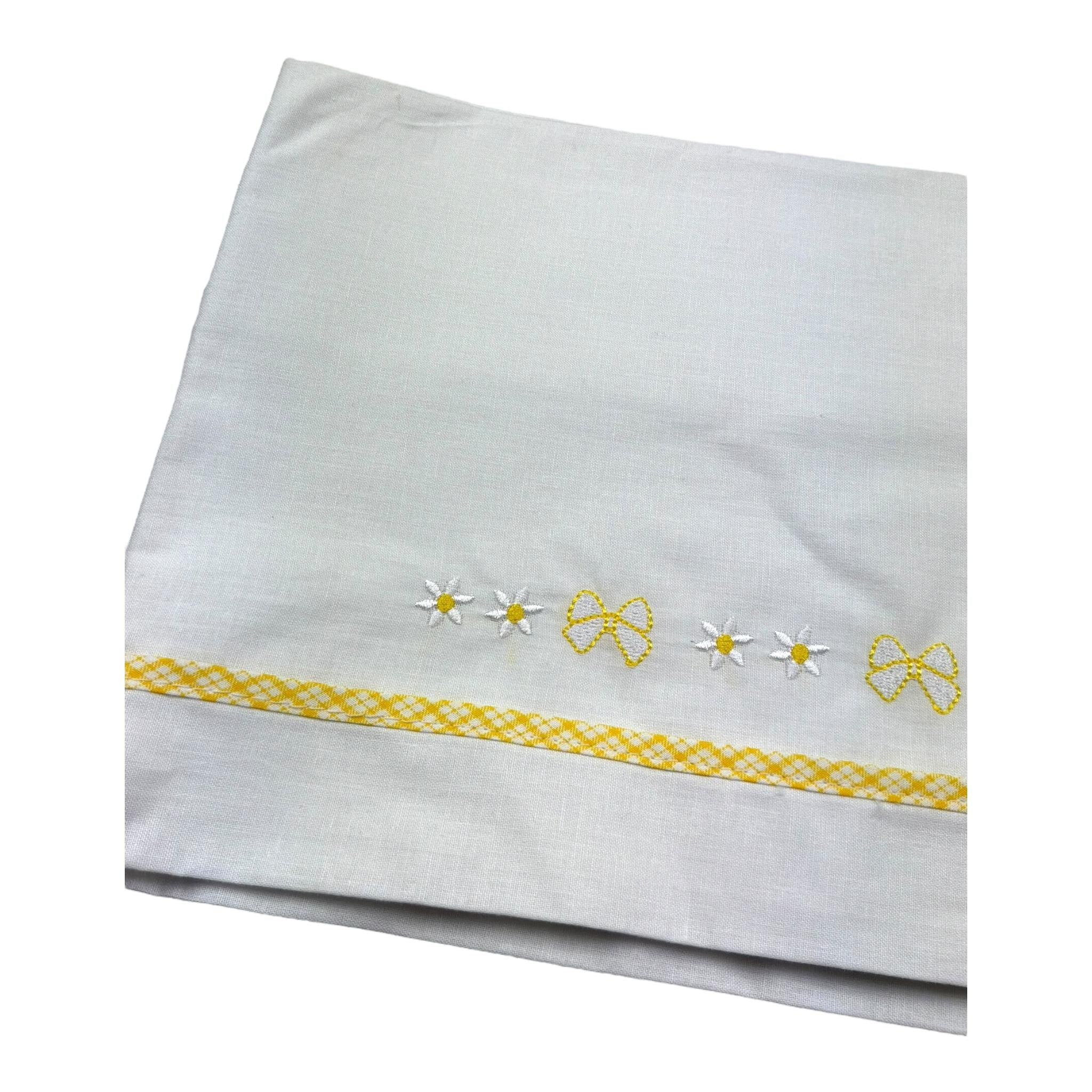 Isabel & Martinez Lenzuola Tinta Unita con Ricami per Neonata IM25N408 BIANCO ISABEL & MARTINEZ 