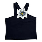 Piccola Ludo Top Tinta Unita con Applicazione per Bambina BS10WB0011 BLU PICCOLA LUDO 