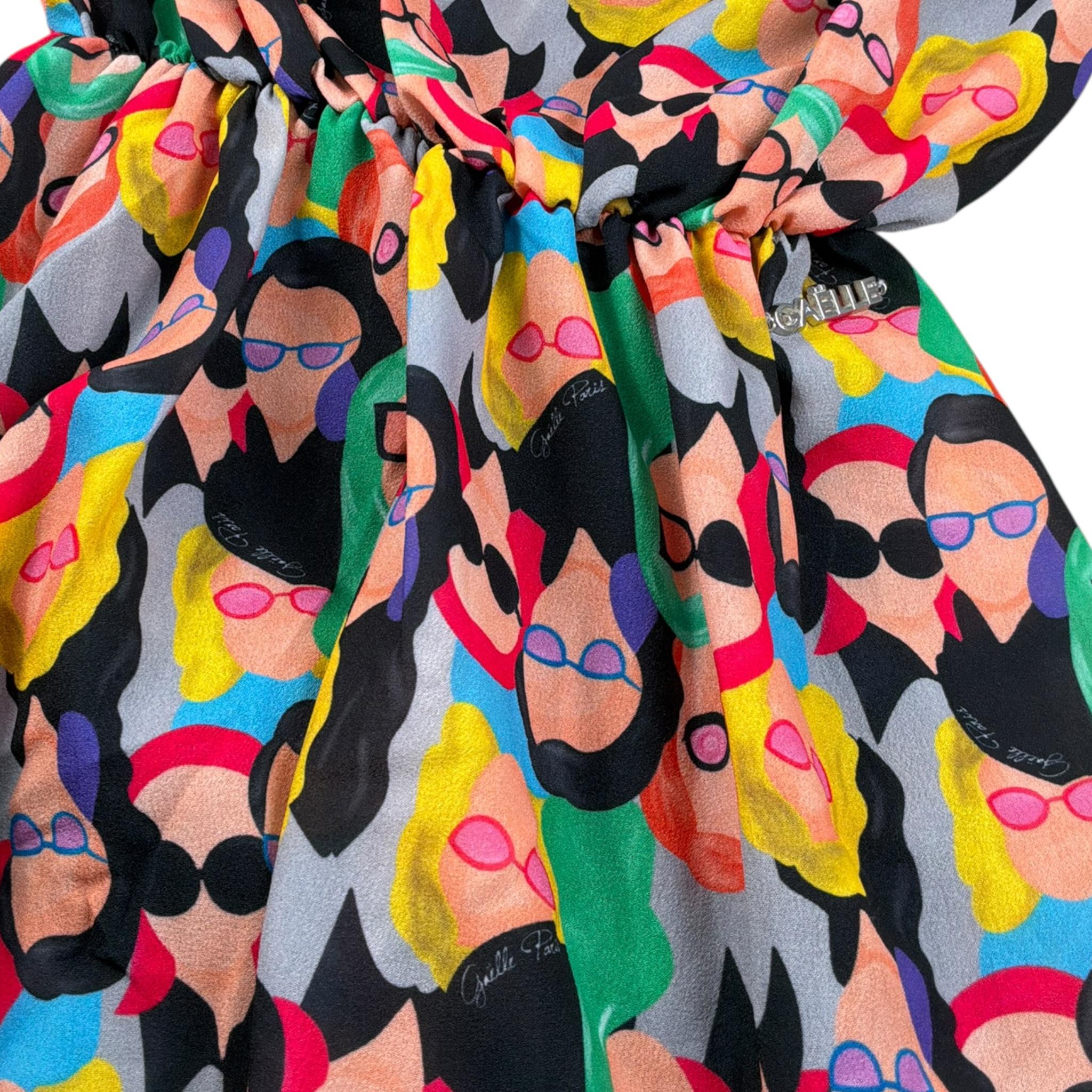 Gaelle Abito tinta unita con Fantasia Nero per Bambina 2746V00044 NERO GAELLE 