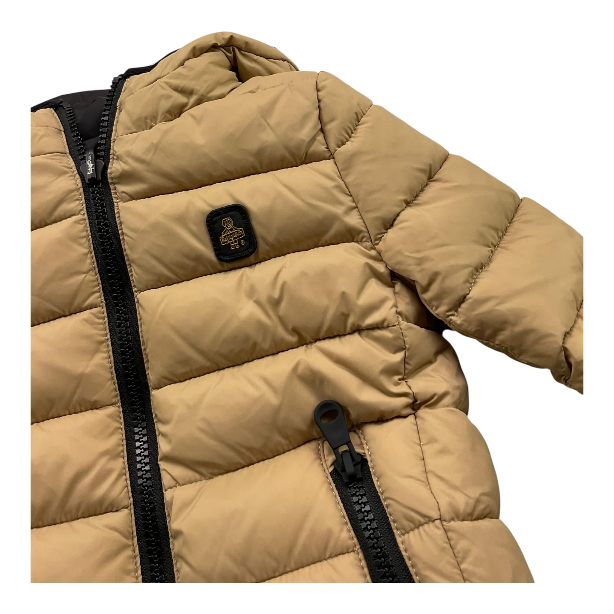 REFRIGIWEAR giubbino tinta unita con zip e cappuccio reversibile Nero/beige per Neonato RWN825 NERO/BEIGE REFRIGIWEAR 