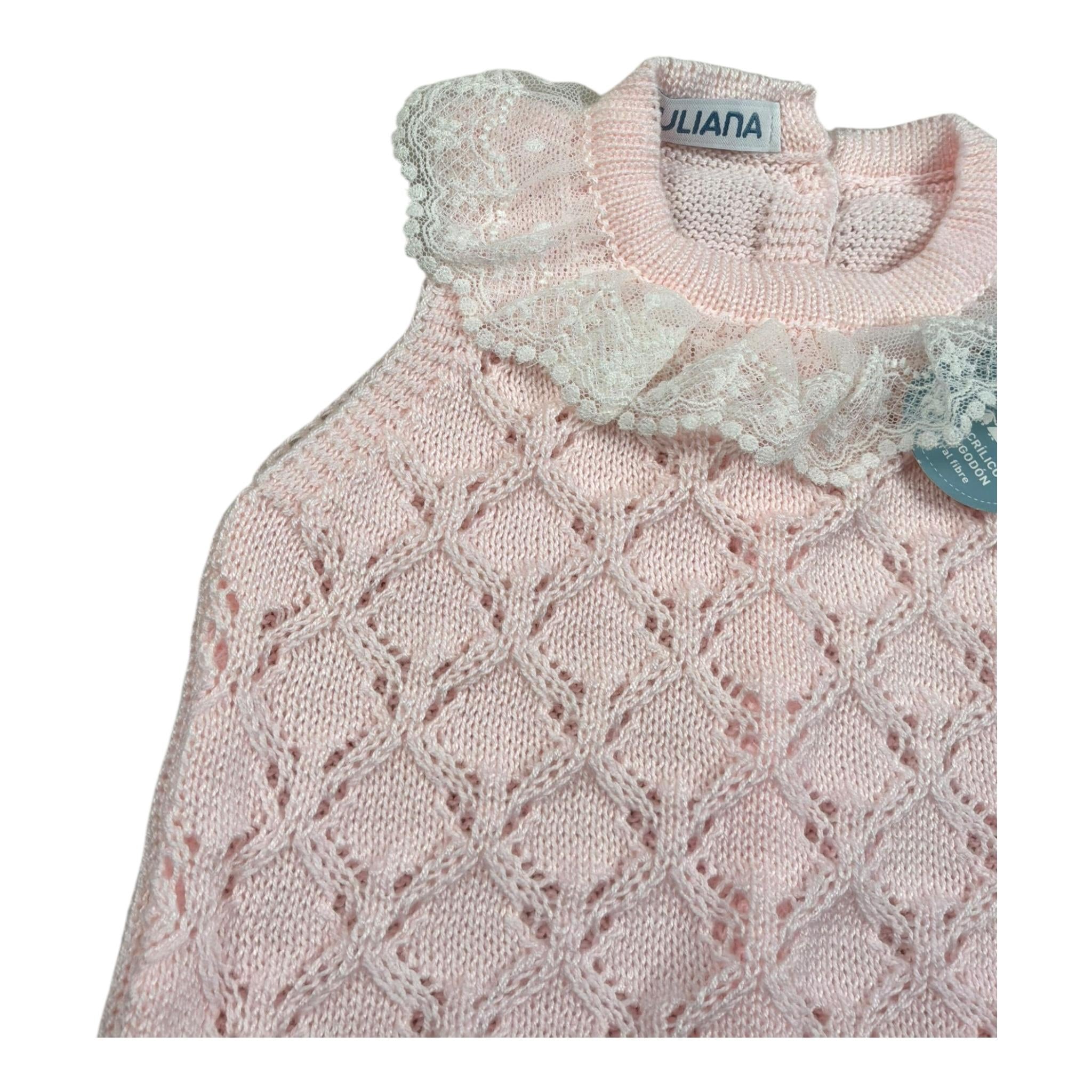Juliana Completo 2 Pezzi Maglia-Culotte Tinta Unita per Neonata 25075 ROSA JULIANA 