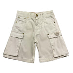 Yes London Bermuda Tinta Unita con Girovita Regolabile per Bambino JR7051 BIANCO YES LONDON 