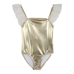 Billieblush Costume Intero Tinta Unita con Fiocco per Bambina U21099 ORO BillIEBLUSH 