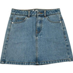 Moschino Gonna In Denim Tinta Unita con Girovita Regolabile per Bambina HDJ044 AZZURRO MOSCHINO 