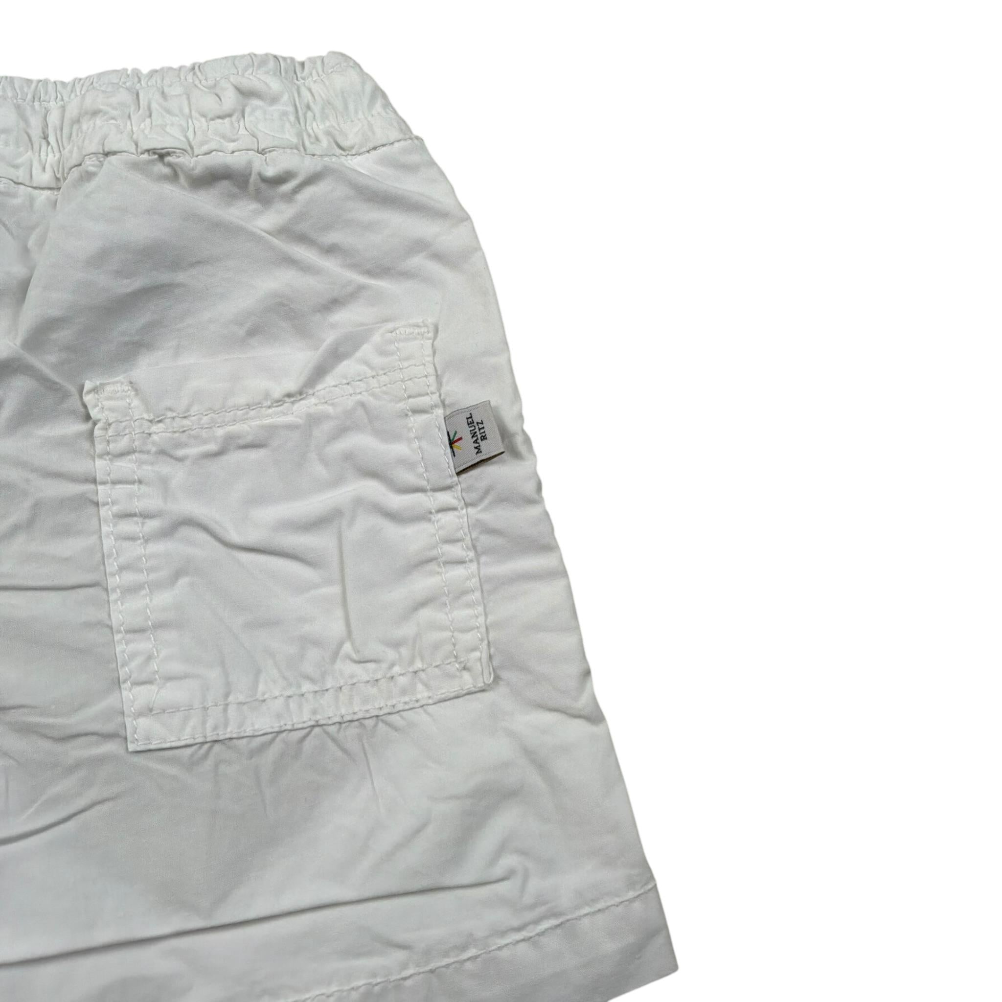 Manuel Ritz Bermuda tinta unita con Elastico In Vita Bianco per Neonato MR2257 BIANCO MANUEL RITZ 
