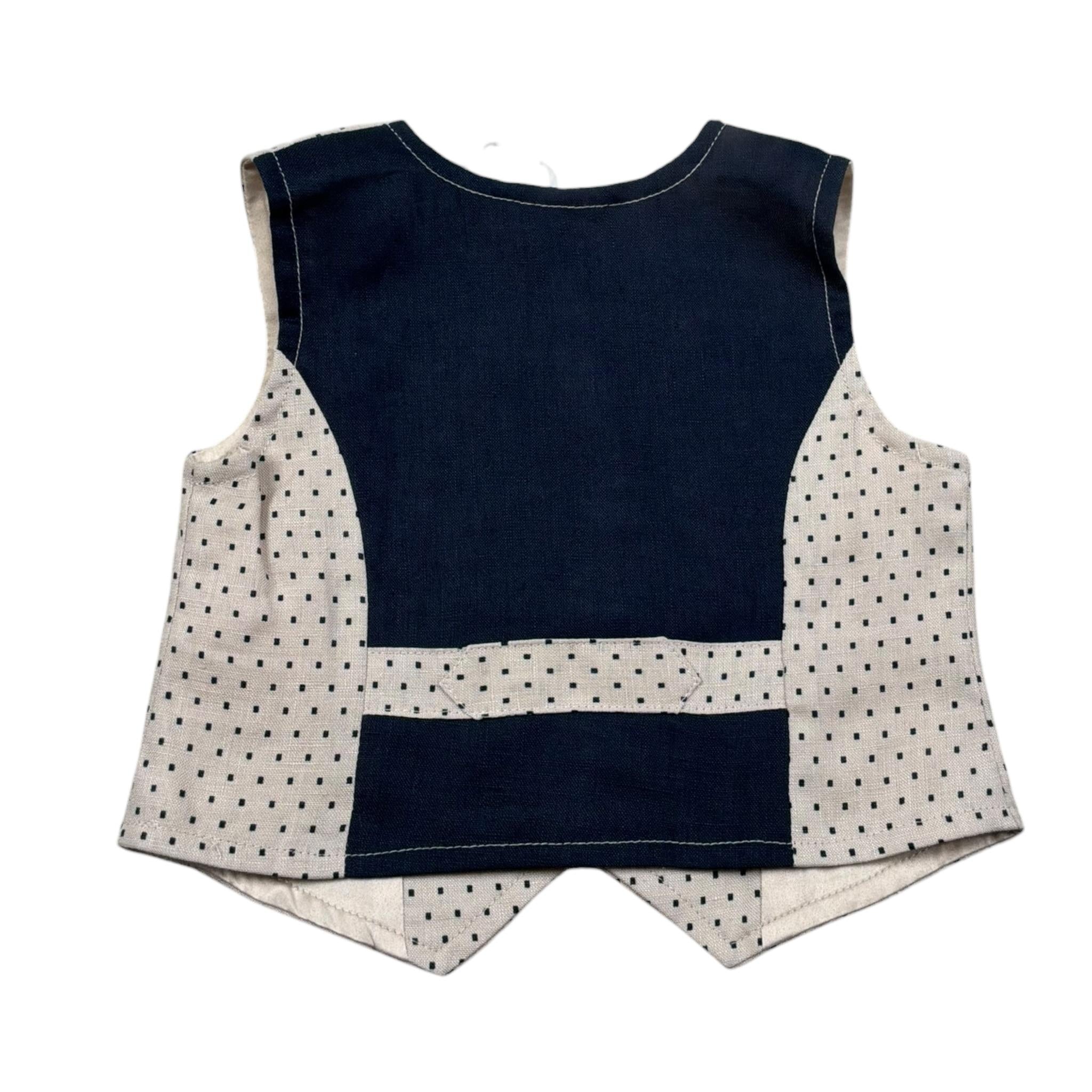 Mini Banda Gilet Tinta Unita Microfantasia per Neonato 32690 BEIGE MINI BANDA 