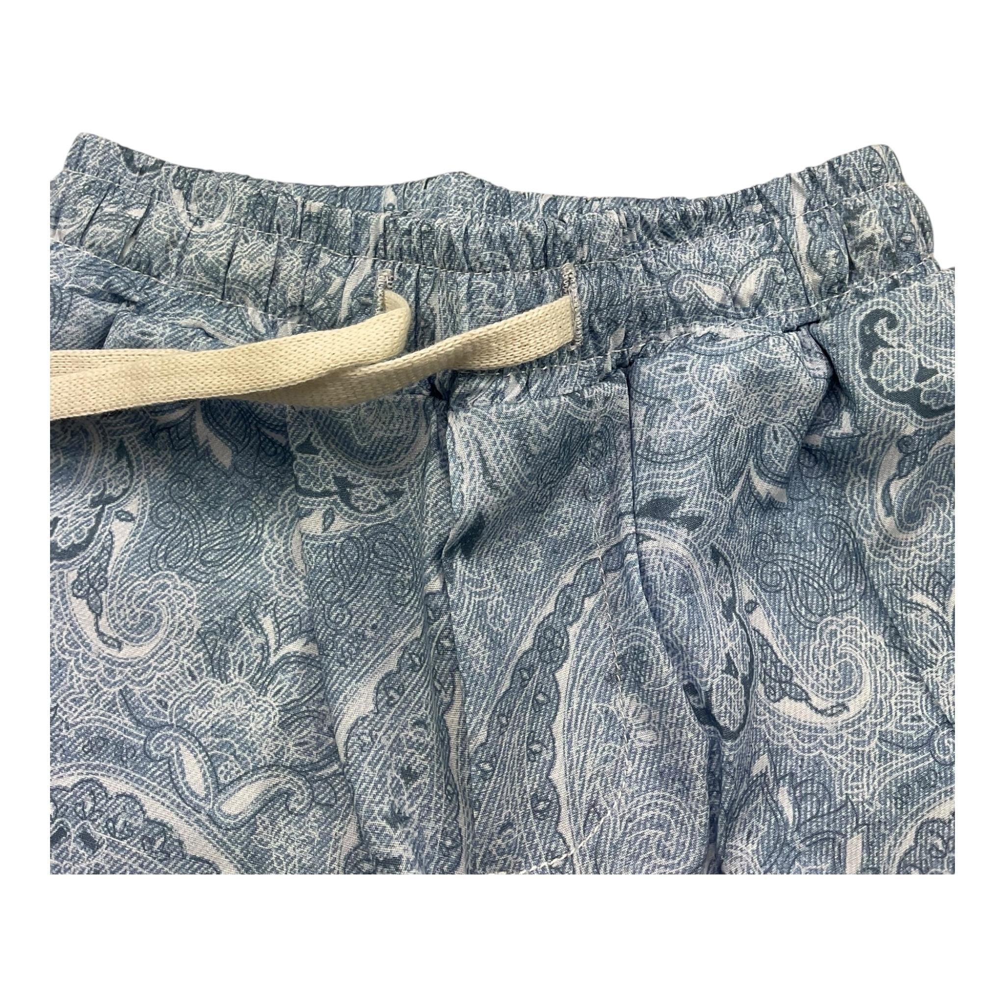 M+E' Bermuda Tinta Unita con Stampa Fantasia per Bambino UEM0530 AZZURRO M+E' 