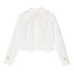 ELISABETTA FRANCHI camicia tinta unita con maniche lunghe Bianco per Bambina EFCA202 BIANCO ELISABETTA FRANCHI 