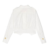 ELISABETTA FRANCHI camicia tinta unita con maniche lunghe Bianco per Bambina EFCA202 BIANCO ELISABETTA FRANCHI 