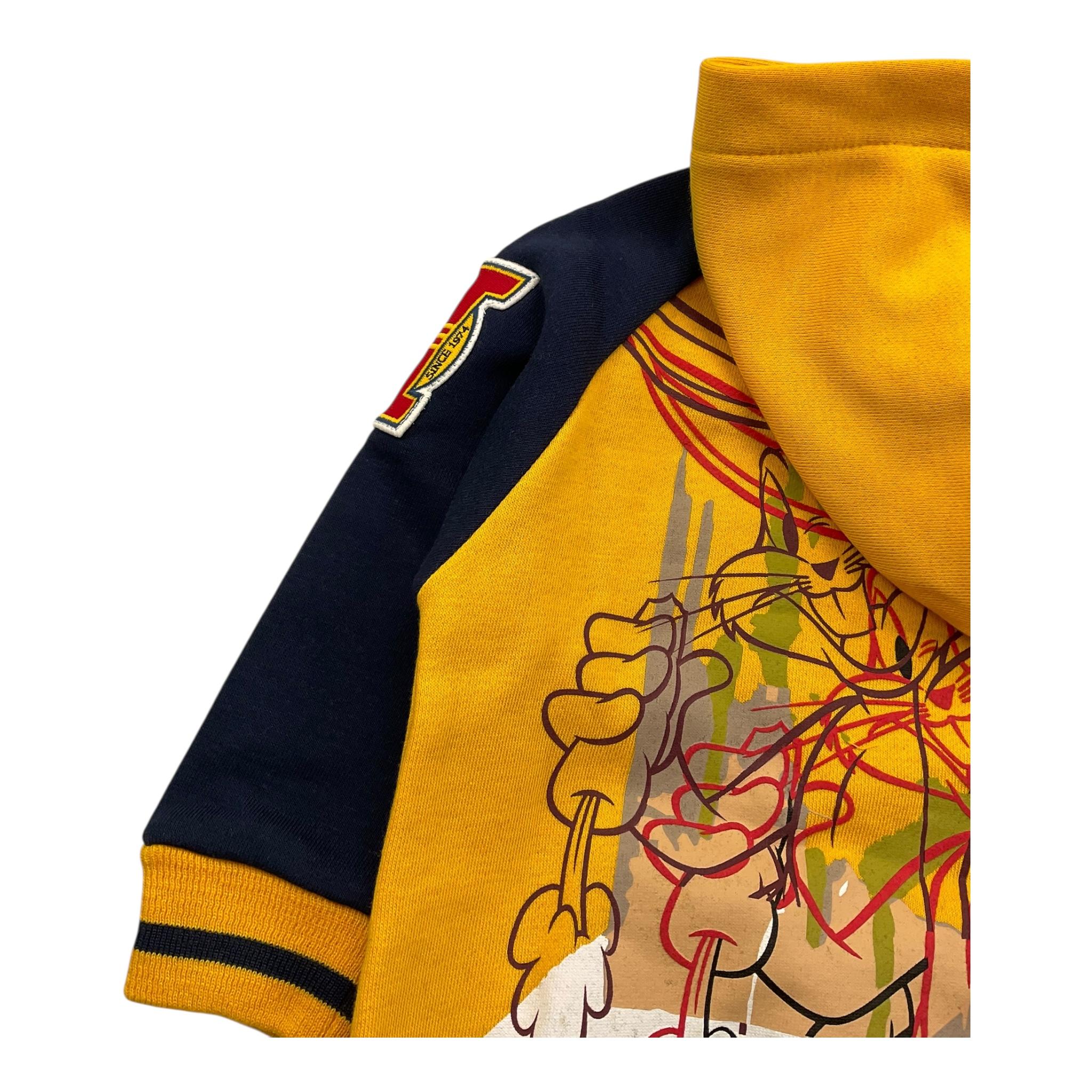 ICEBERG felpa chiusa con cappuccio tinta unita con maniche in contrast Giallo per Neonato MFICE5311BX GIALLO ICEBERG 