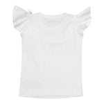 Monnalisa T-Shirt Girocollo Tinta Unita con Stampa per Bambina 11E613 BIANCO MONNALISA 