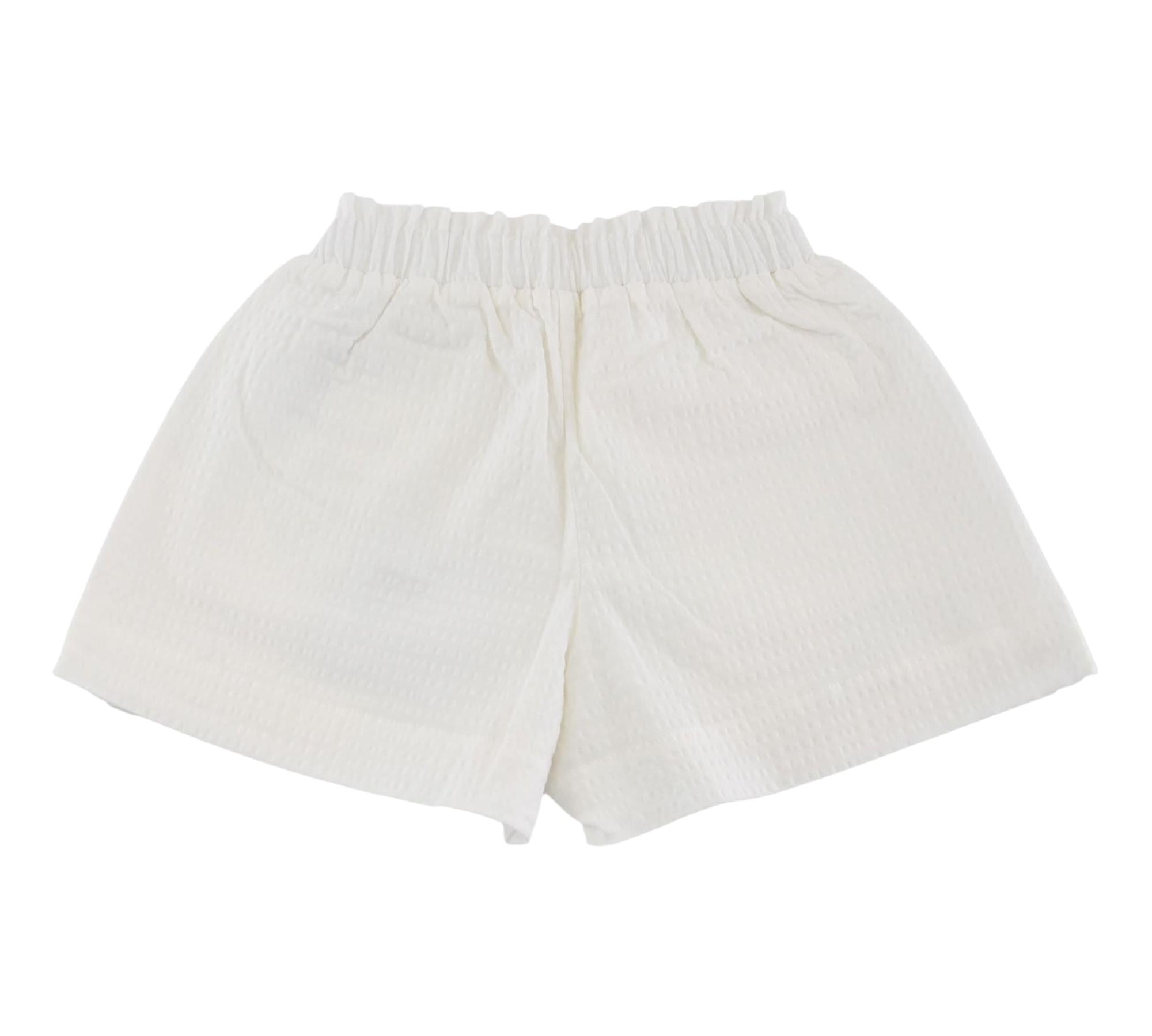 Liu Jo Short Tinta Unita con Elastico In Vita per Bambina KA5143X BIANCO LIU JO 