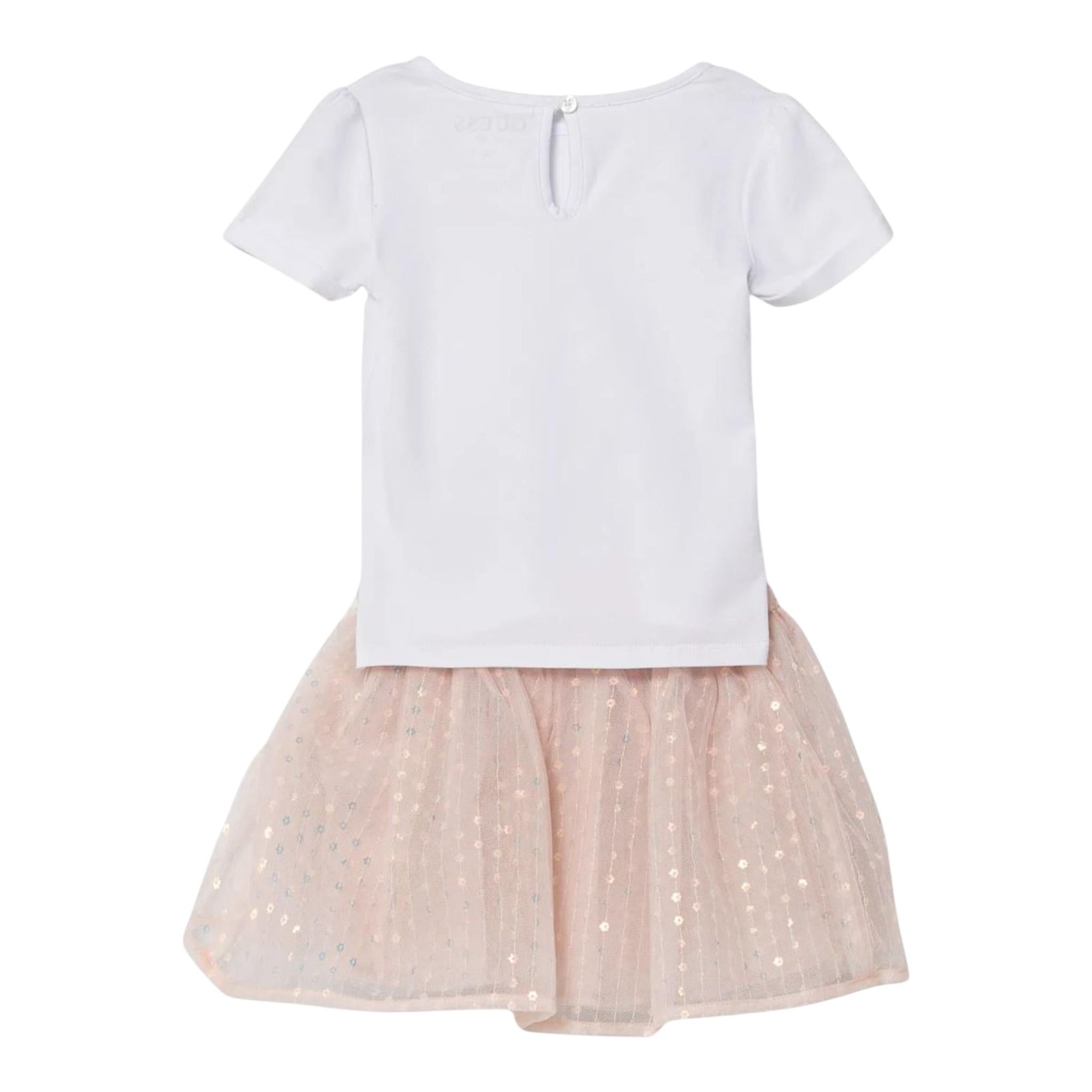 Guess Completo 2 Pezzi T-Shirt-Gonna per Neonata A5RG00K6YW0 BIANCO/ROSA GUESS 