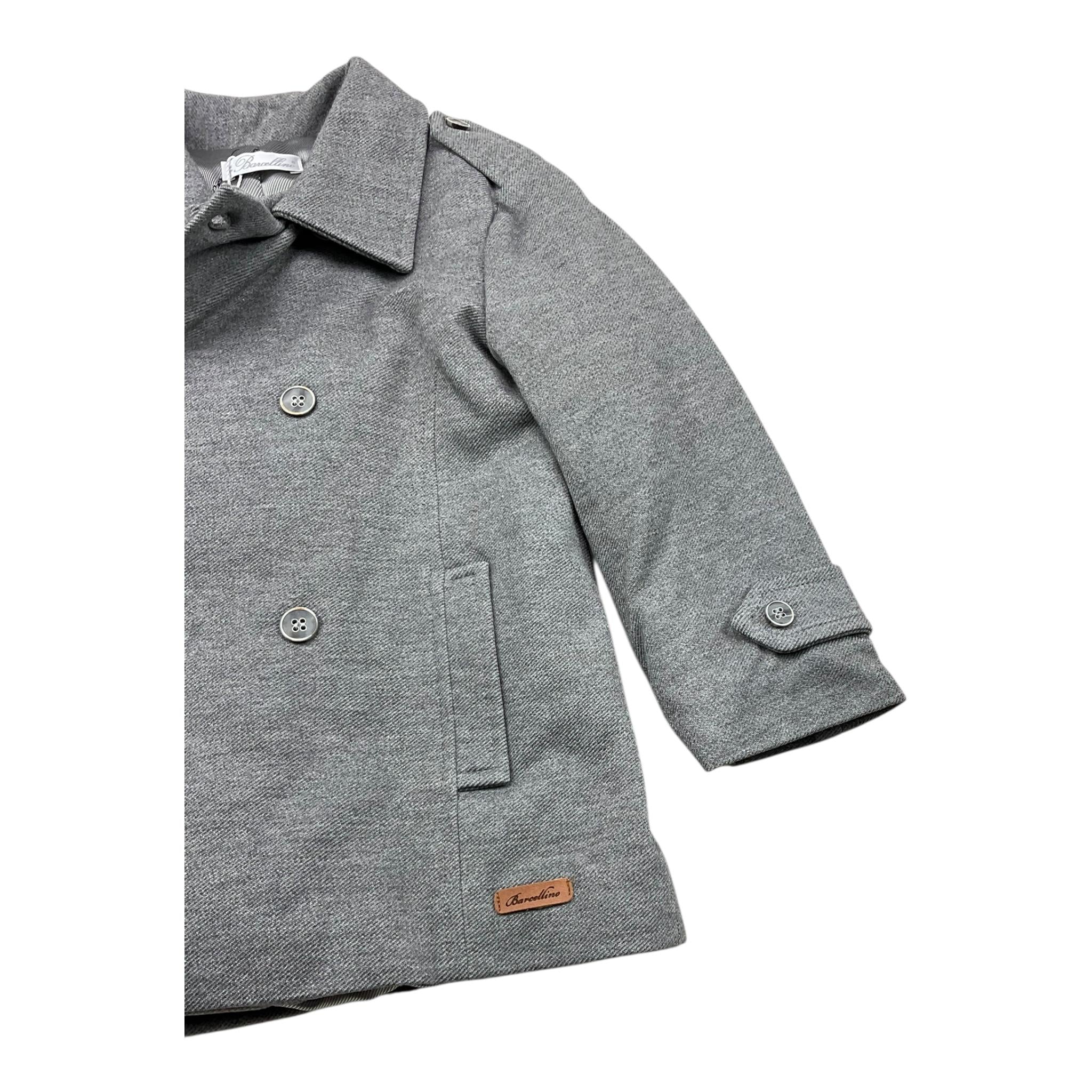 BARCELLINO cappotto tinta unita doppiopetto Grigio per Neonato 4410 GRIGIO BARCELLINO 