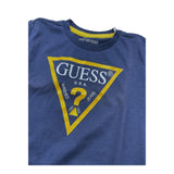 Guess T-Shirt Tinta Unita con Stampa per Bambino N73I55K8HM0X BLU GUESS 