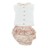 Pangasa Completo 2 Pezzi T-Shirt-Coulotte per Neonata 2531300 BIANCO PANGASA 