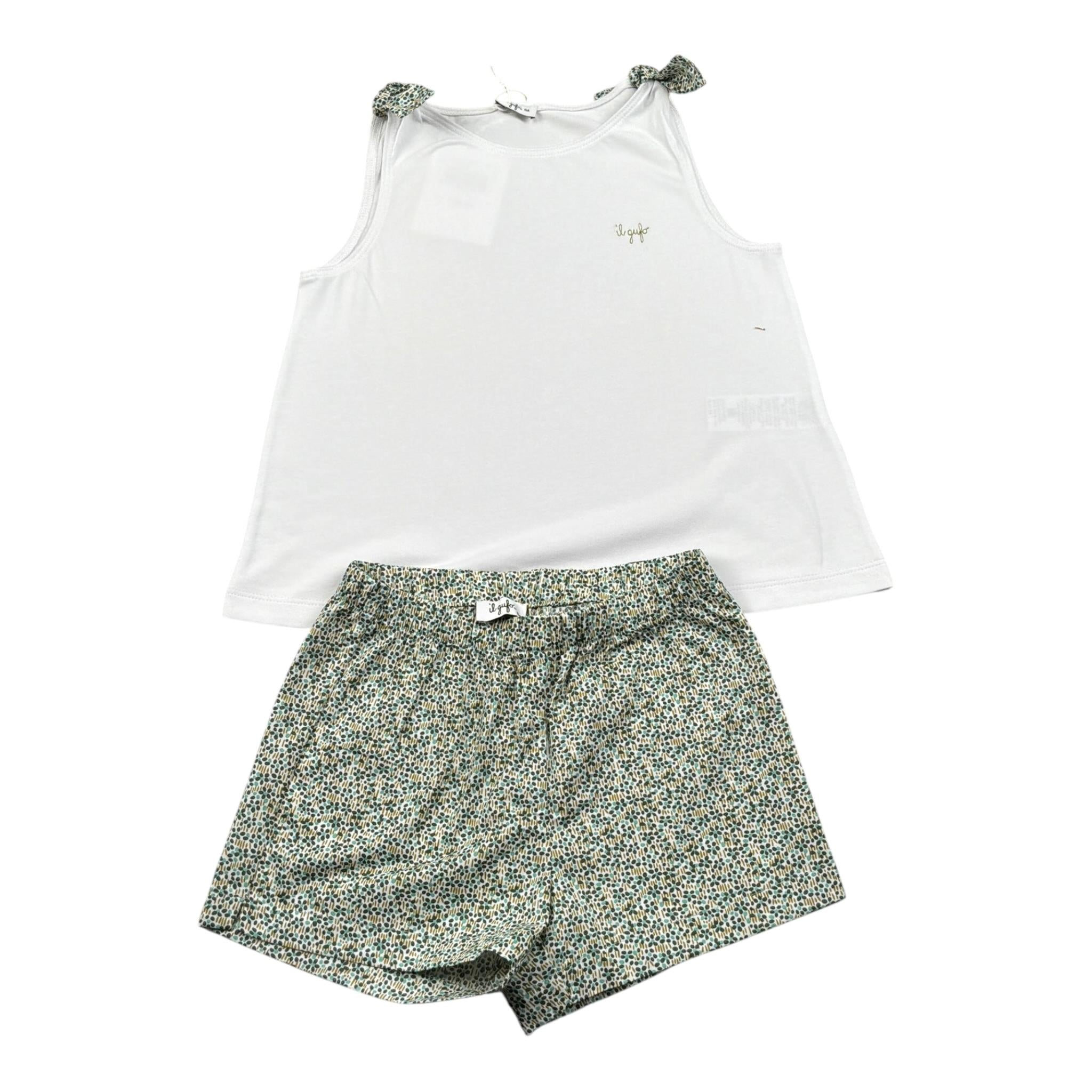 Il Gufo Completo 2 Pezzi Canotte-Culotte per Neonata P25DP528MF032X BIANCO IL GUFO 