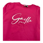 GAELLE felpa chiusa girocollo tinta unita constampa logo Fuxia per Bambina 2741F00359 FUXIA GAELLE 