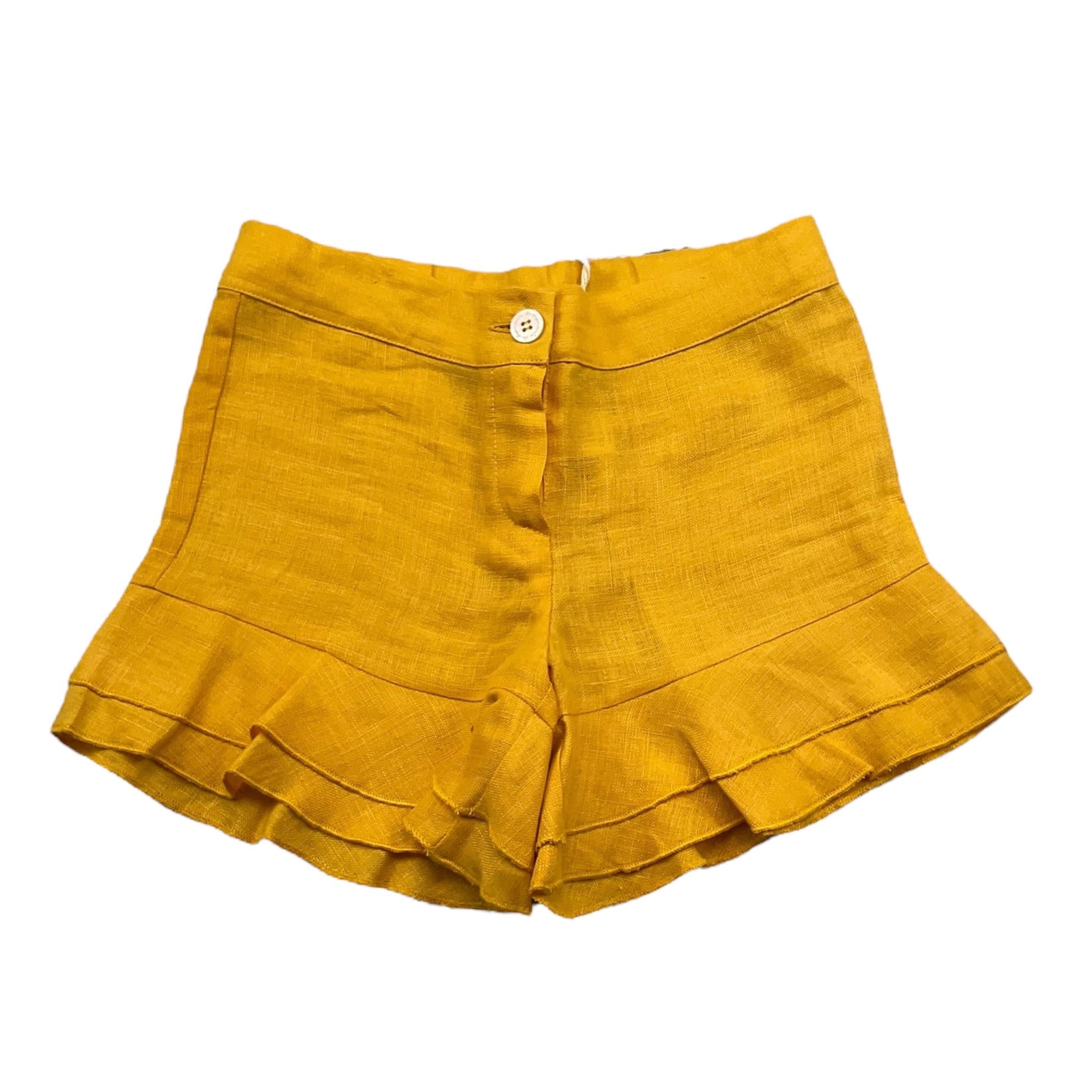 La Stupenderia Short Tinta Unita con Elastico In Vita per Bambina TJBR72O GIALLO OCRA LA STUPENDERIA 
