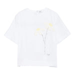 Il Gufo T-Shirt Girocollo Tinta Unita con Ricami per Neonata P25TS482MF032N BIANCO IL GUFO 