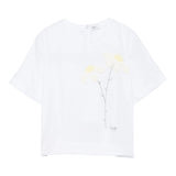 Il Gufo T-Shirt Girocollo Tinta Unita con Ricami per Neonata P25TS482MF032N BIANCO IL GUFO 