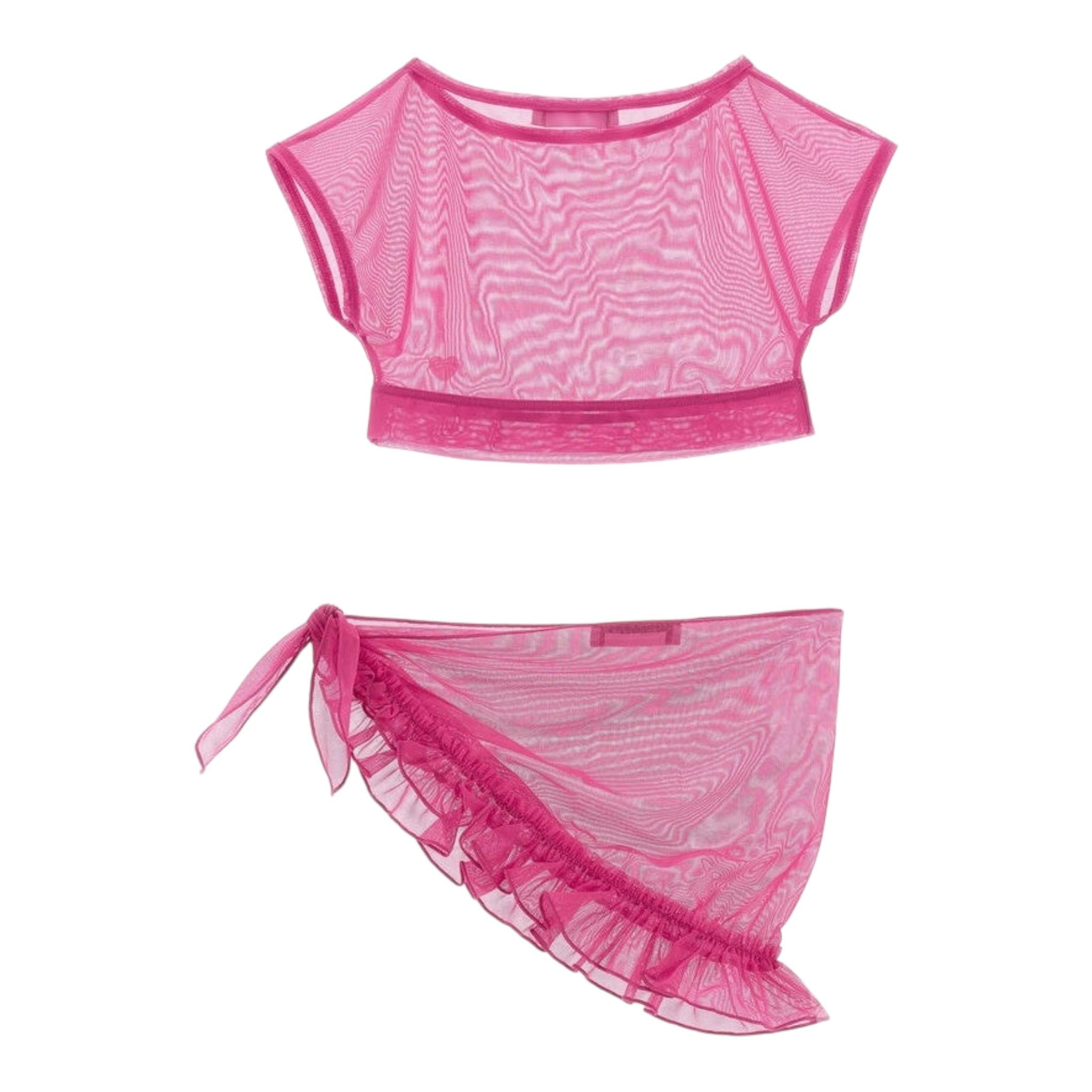 Monnalisa Completo 2 Pezzi T-Shirt-Pareo per Bambina 17E062 FUXIA MONNALISA 