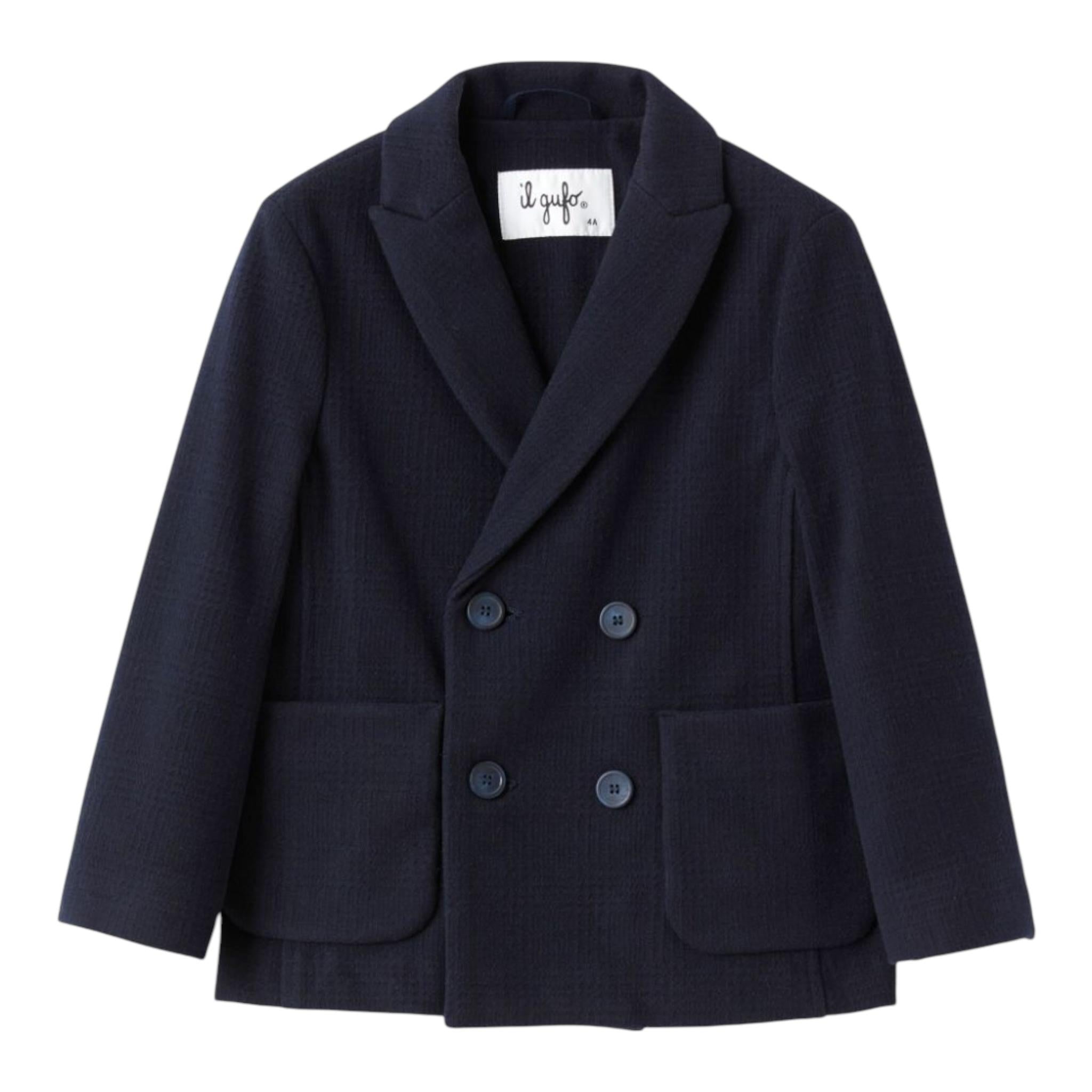 IL GUFO giacca tinta unita con bottoni Blu per Bambino A24GB095M0145 BLU IL GUFO 