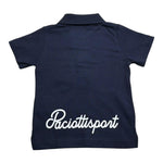 Cesare Paciotti Polo Mezza Manica Tinta Unita con Stampa per Neonato PLP0102N BLU CESARE PACIOTTI 