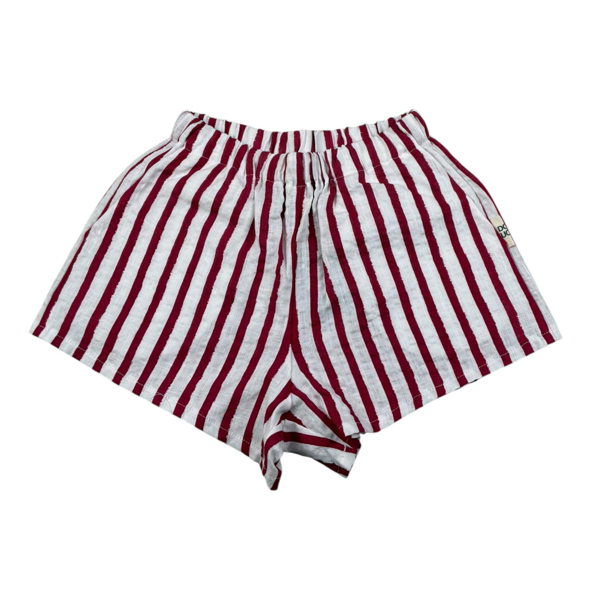 Dou Dou Short Fantasia A Righe Bicolore per Bambina DQ6A89 BIANCO/ROSSO DOU DOU 