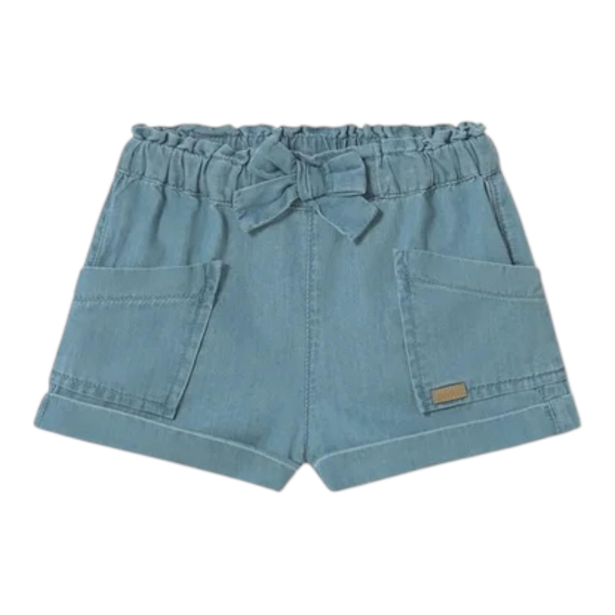 Mayoral Short In Denim Tinta Unita per Neonata 1227 AZZURRO MAYORAL 