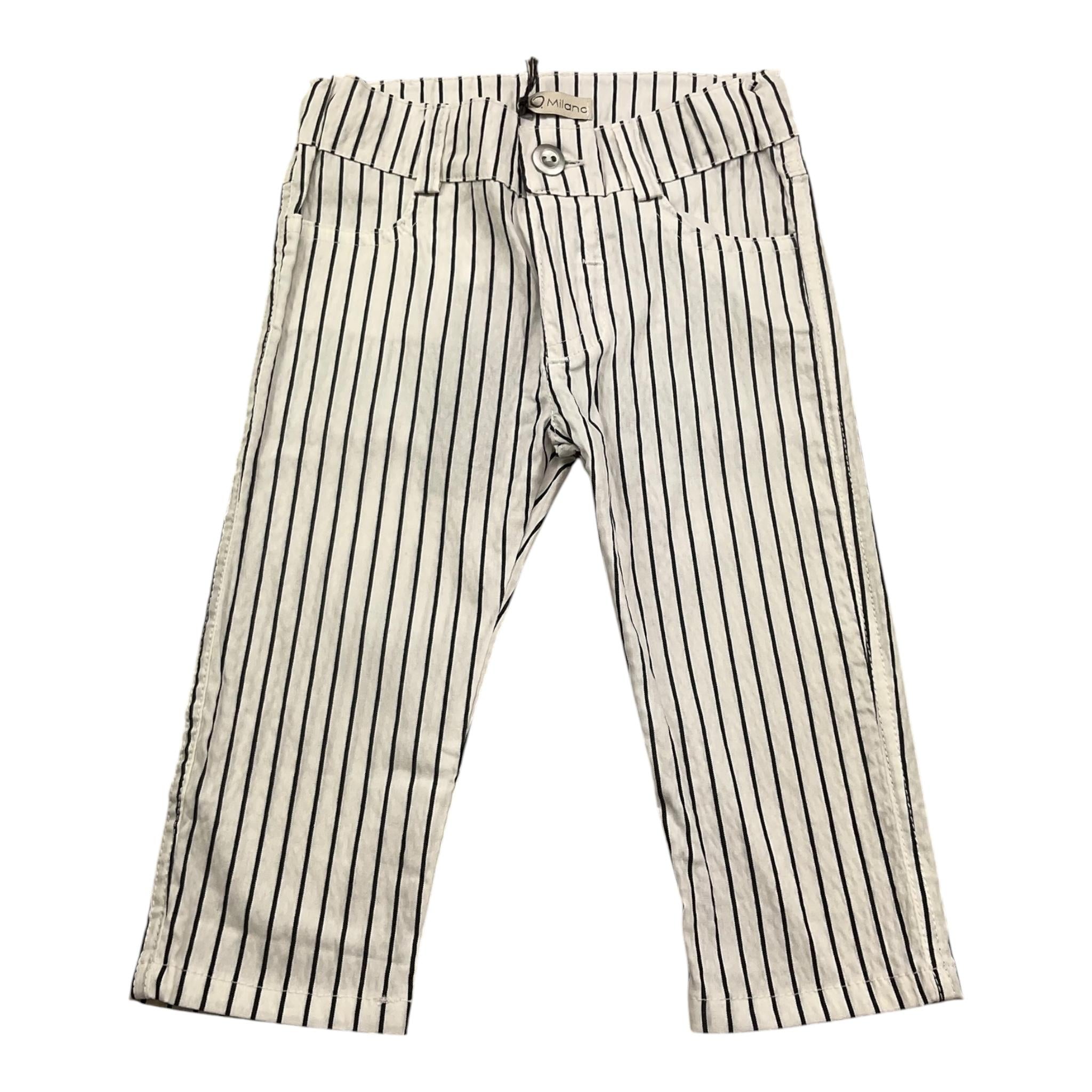 J.O. Milano Pantalone Fantasia A Righe  per Neonato 174I1 BIANCO J.O. MILANO 