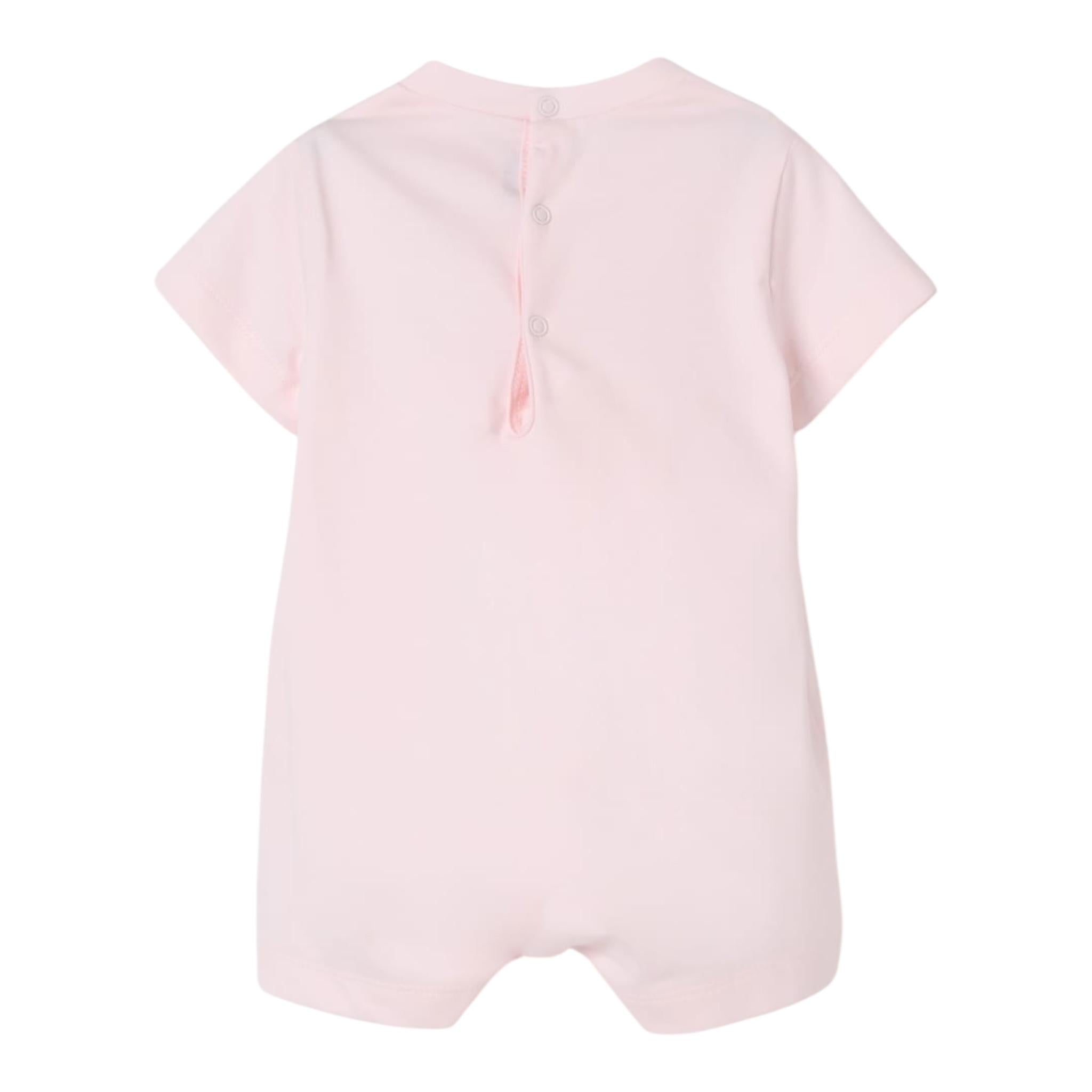 Il Gufo Pagliaccetto Mezza Manica Tinta Unita per Neonata P25TO264MF032 ROSA IL GUFO 