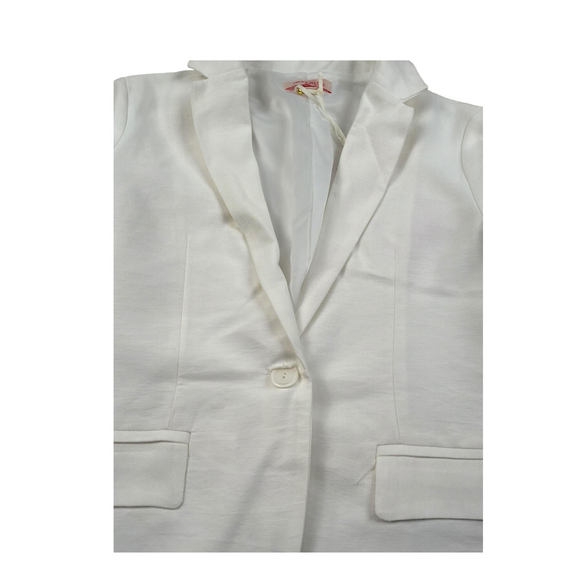 Imperial Giacca Tinta Unita per Bambina JB47130G75 BIANCO IMPERIAL 