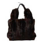 N°21 borsa in pelliccia tinta unita Marrone per Bambina N21A37 MARRONE N°21 