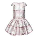 Monnalisa Abito Tinta Unita con Stampa per Bambina 711914 ROSA MONNALISA 