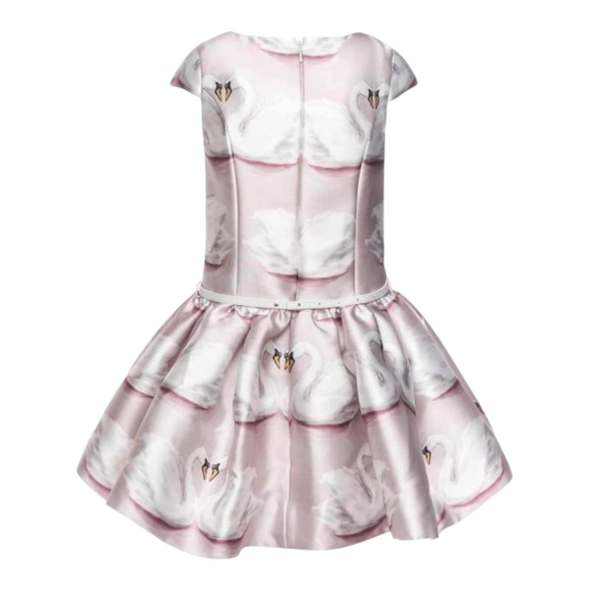 Monnalisa Abito Tinta Unita con Stampa per Bambina 711914 ROSA MONNALISA 