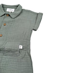 Teddy E Minou Pagliaccetto Mezza Manica Tinta Unita per Neonato E25TU008C0070XX VERDE TEDDY E MINOU 