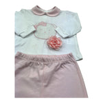 Isabel & Martinez Completo 2 Pezzi Shirt-Ghettina per Neonata IM25N443 BIANCO/ROSA ISABEL & MARTINEZ 